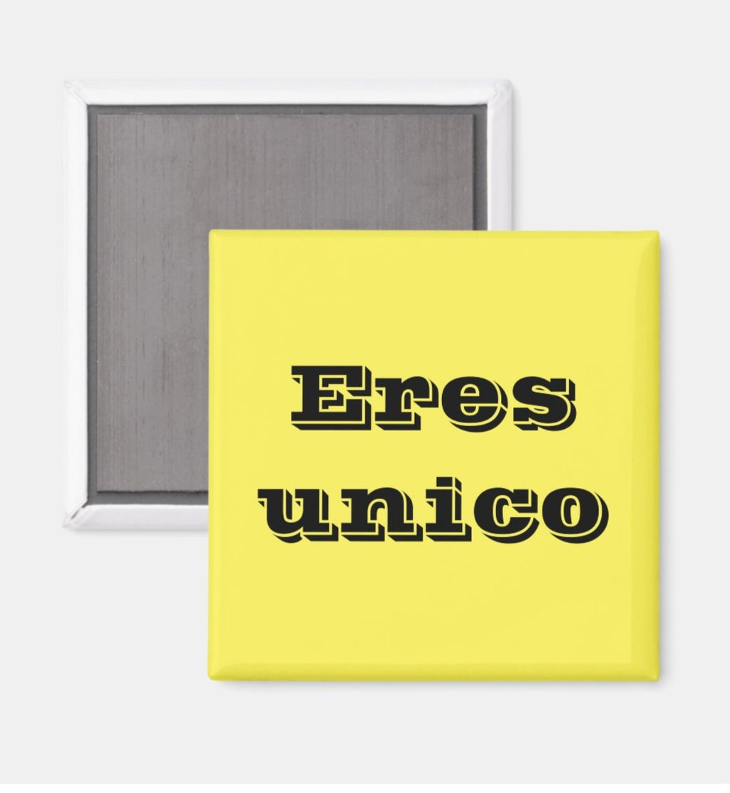Fridge Magnet Eres Unico-Yellow